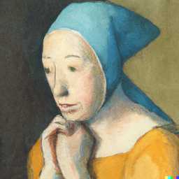 a representation of anxiety, painting by Johannes Vermeer generated by DALL·E 2